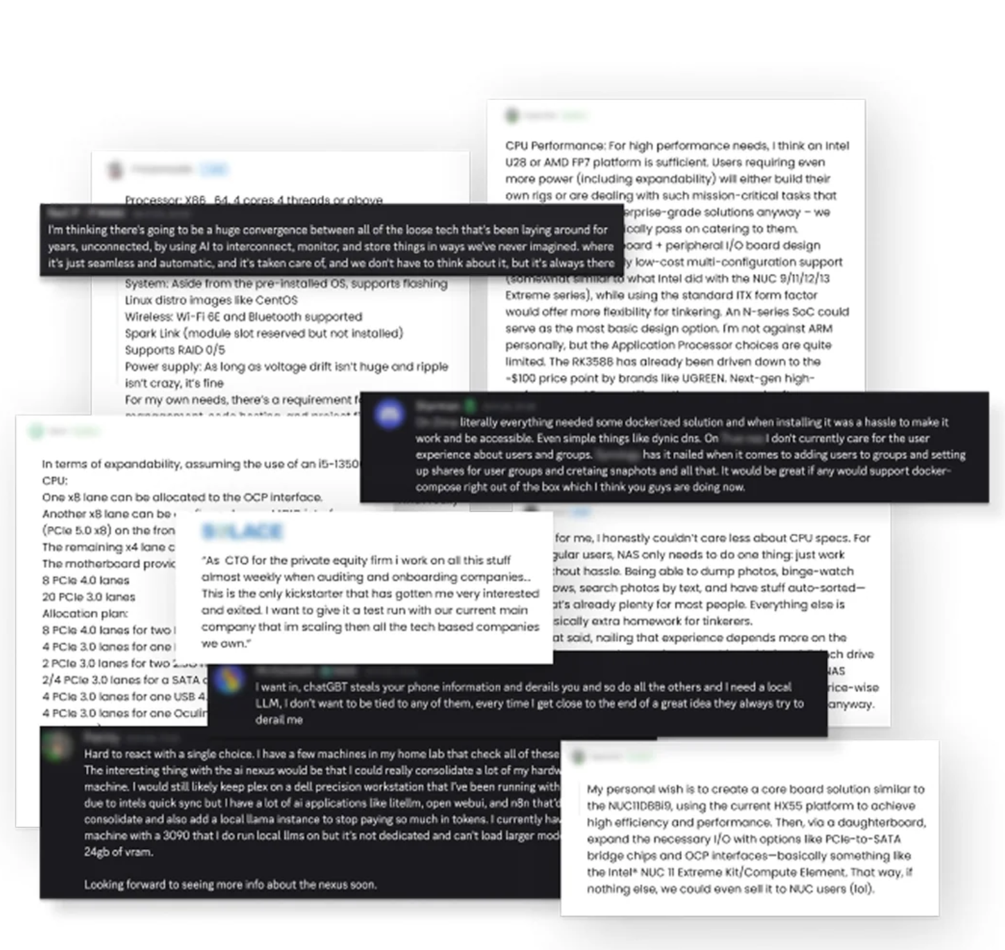 Product feedback and real-world testing discussions